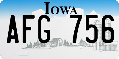 IA license plate AFG756