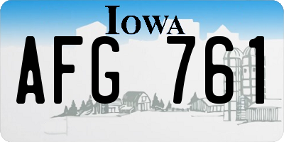 IA license plate AFG761