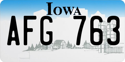 IA license plate AFG763