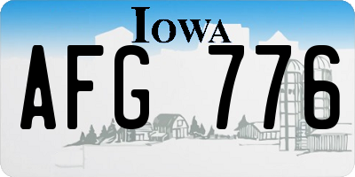 IA license plate AFG776