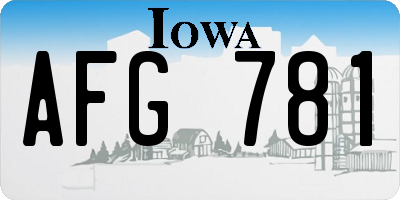 IA license plate AFG781