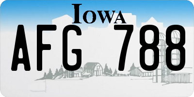 IA license plate AFG788