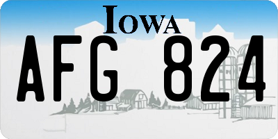 IA license plate AFG824