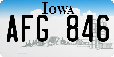 IA license plate AFG846