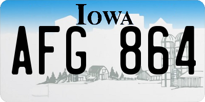 IA license plate AFG864