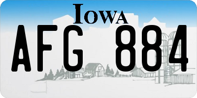 IA license plate AFG884