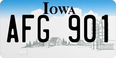 IA license plate AFG901