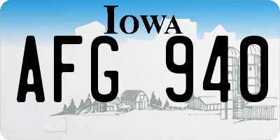 IA license plate AFG940