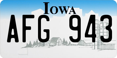 IA license plate AFG943