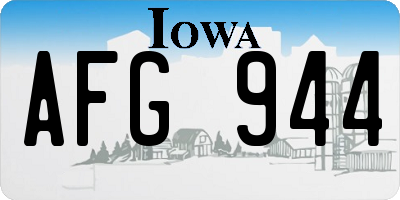 IA license plate AFG944