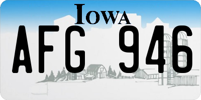 IA license plate AFG946