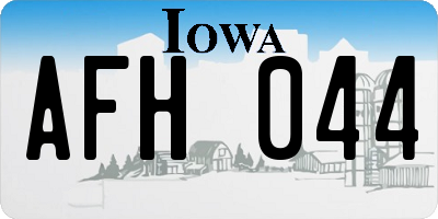 IA license plate AFH044