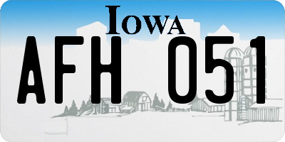 IA license plate AFH051