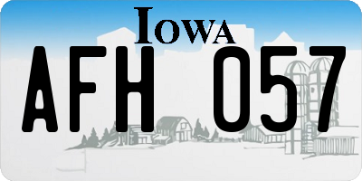 IA license plate AFH057
