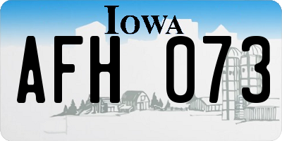 IA license plate AFH073