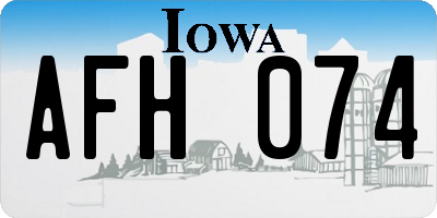 IA license plate AFH074