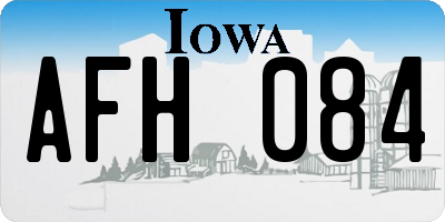 IA license plate AFH084