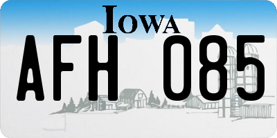 IA license plate AFH085