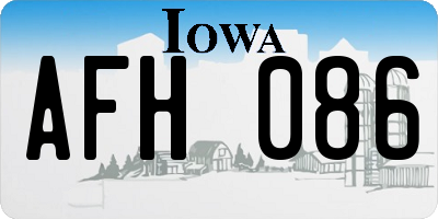IA license plate AFH086