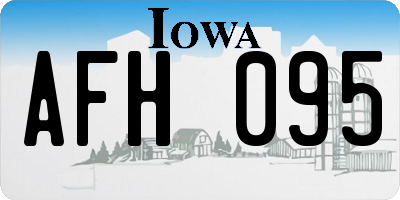 IA license plate AFH095