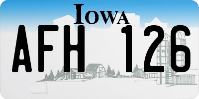 IA license plate AFH126