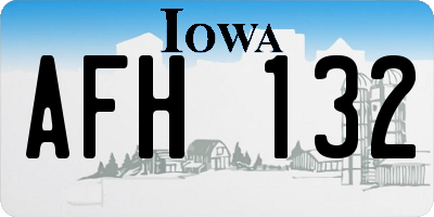 IA license plate AFH132