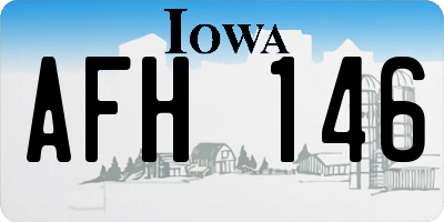IA license plate AFH146