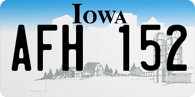 IA license plate AFH152