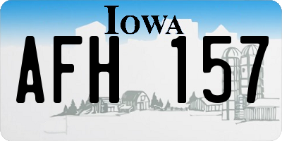 IA license plate AFH157