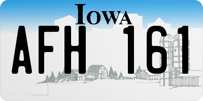 IA license plate AFH161