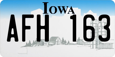 IA license plate AFH163