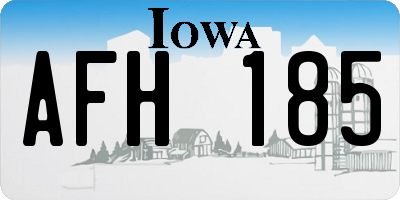 IA license plate AFH185