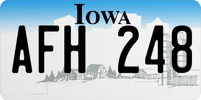 IA license plate AFH248