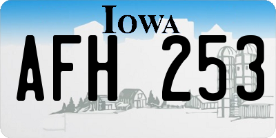 IA license plate AFH253