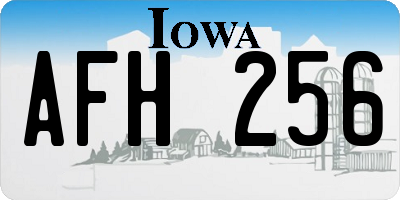IA license plate AFH256
