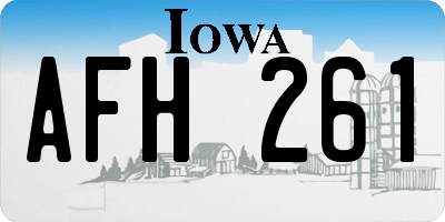 IA license plate AFH261