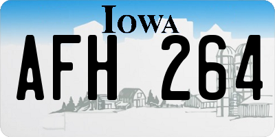 IA license plate AFH264