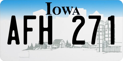 IA license plate AFH271