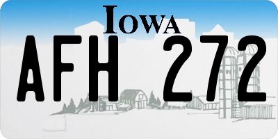 IA license plate AFH272