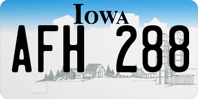 IA license plate AFH288