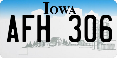 IA license plate AFH306