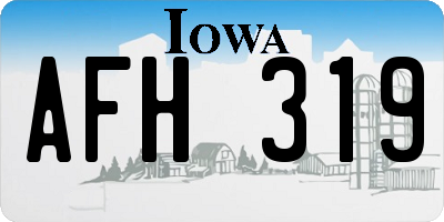 IA license plate AFH319