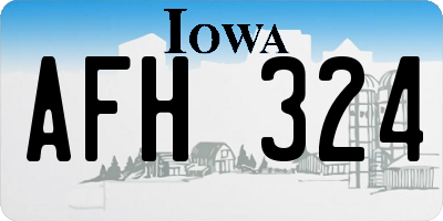 IA license plate AFH324