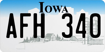 IA license plate AFH340