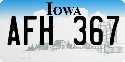 IA license plate AFH367