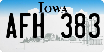 IA license plate AFH383