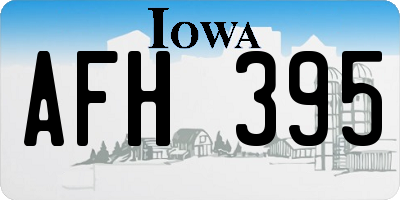 IA license plate AFH395