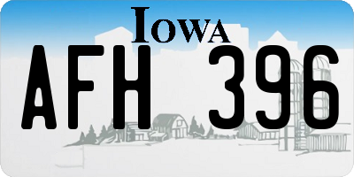 IA license plate AFH396