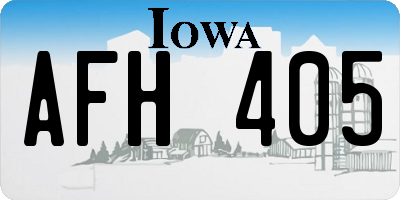 IA license plate AFH405