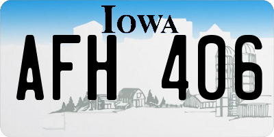 IA license plate AFH406
